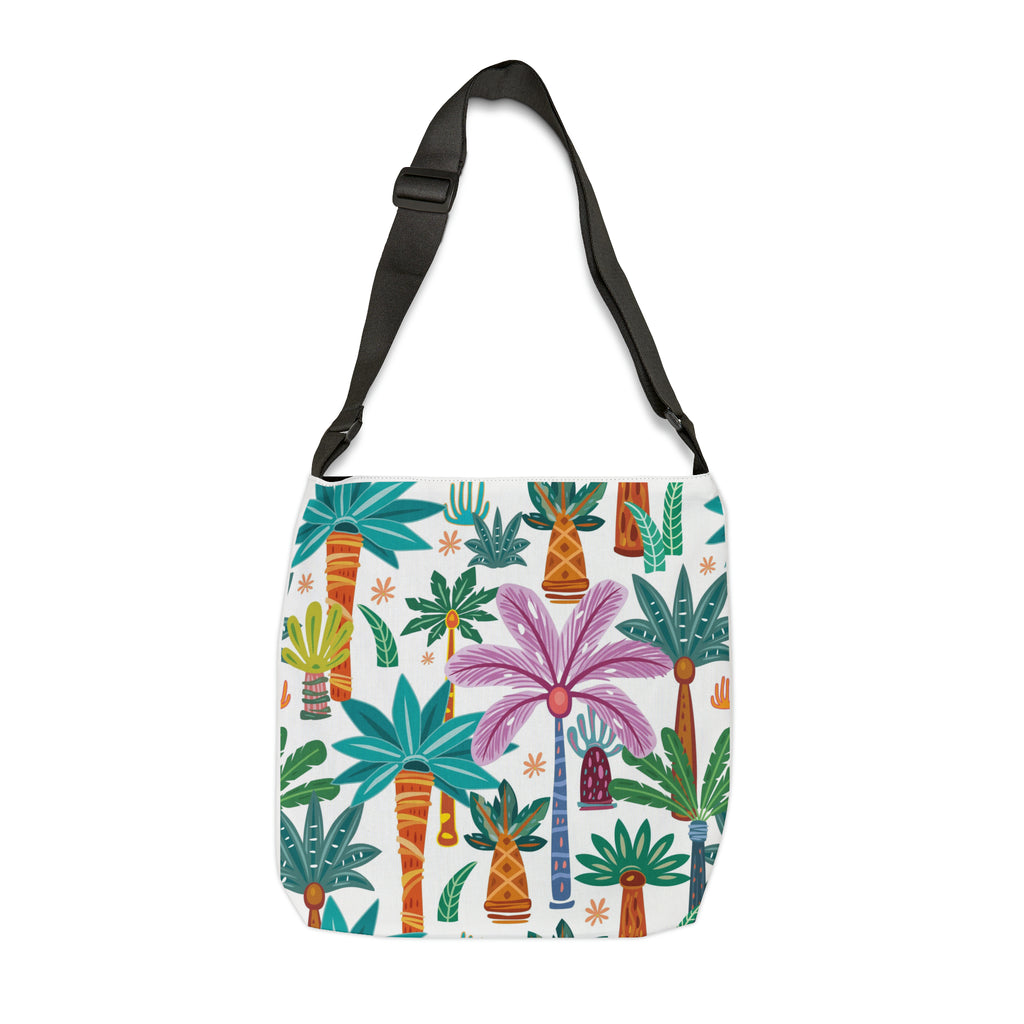 COLORFUL PALMS - Tote Bag w/ Adjustable Strap.