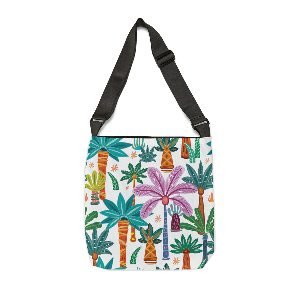 COLORFUL PALMS - Tote Bag w/ Adjustable Strap.