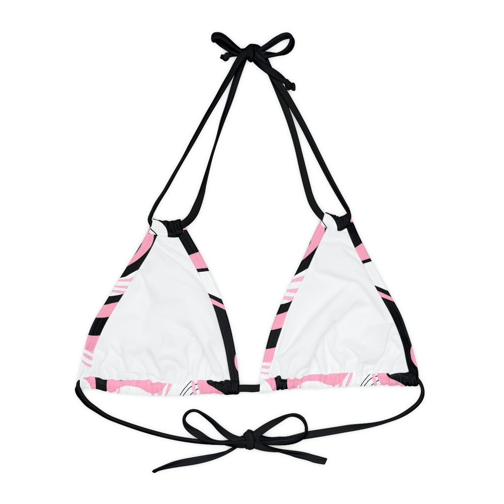 PINK - Strappy Triangle Bikini Top.