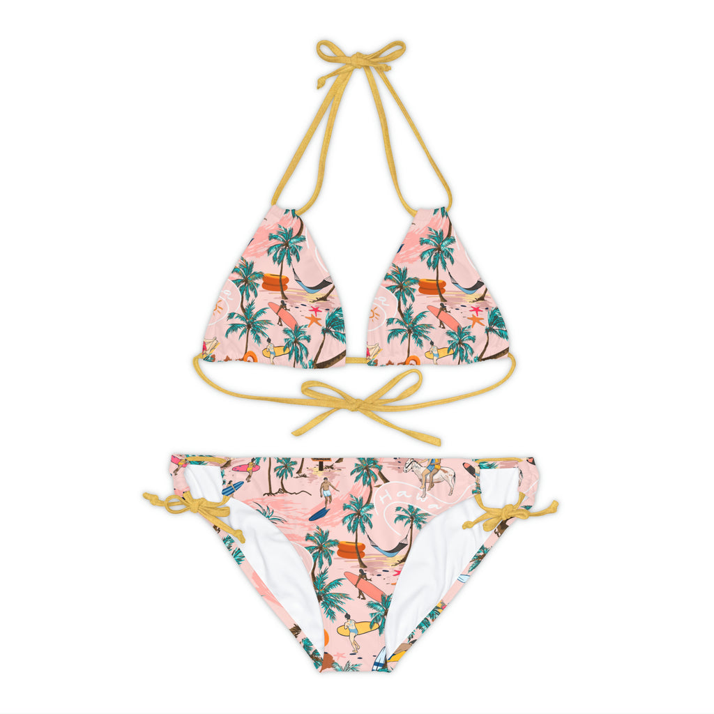 TROPICAL BEACH PARTY - Strappy Bikini Set.