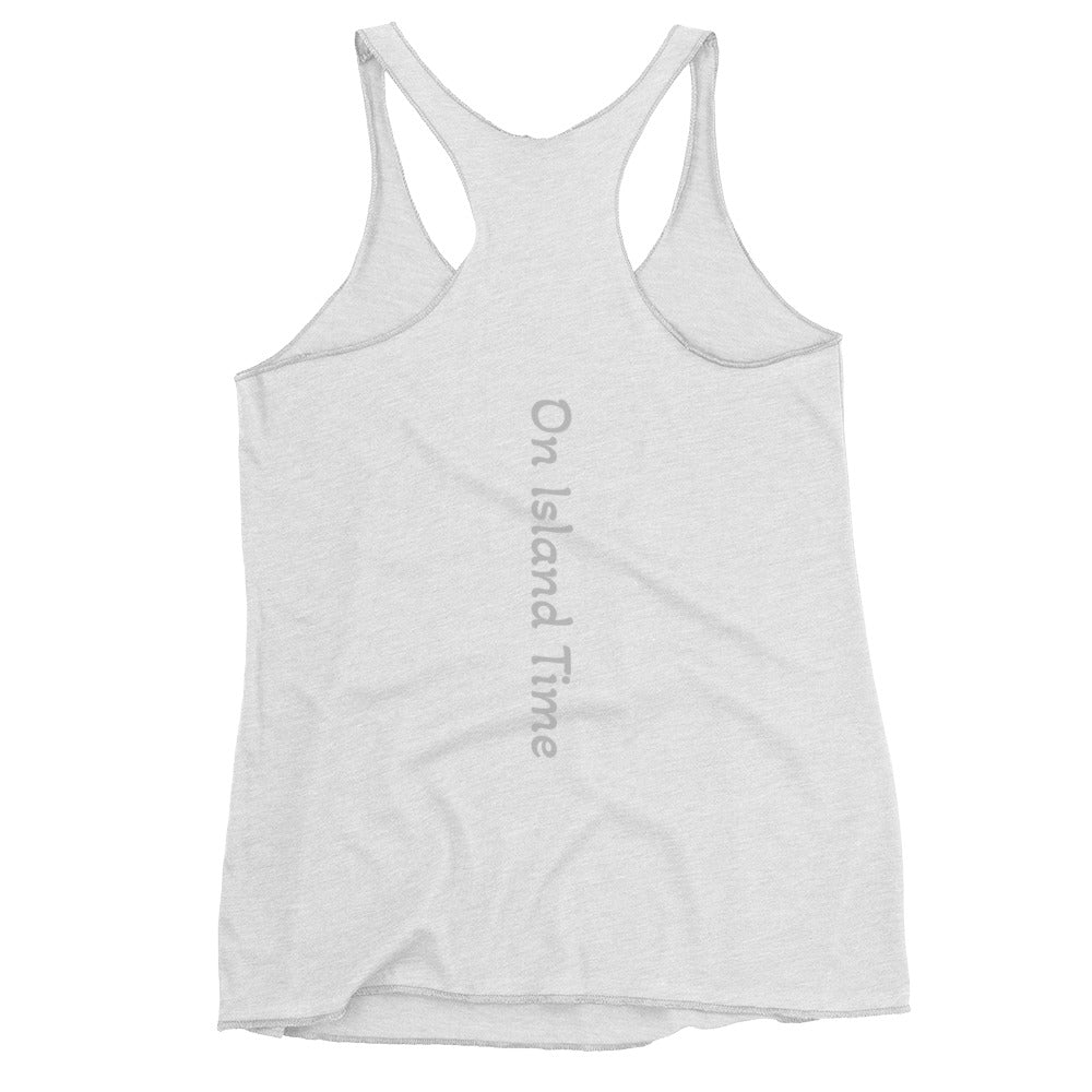 ON ISLAND TIME - Women's Racerback Tank.