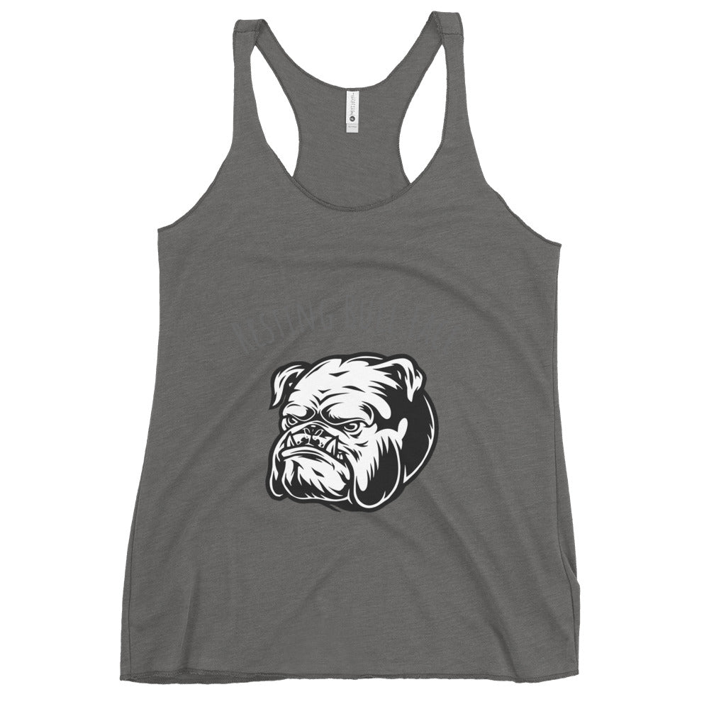 RESTING BULL FACE - Women's Racerback Tank.