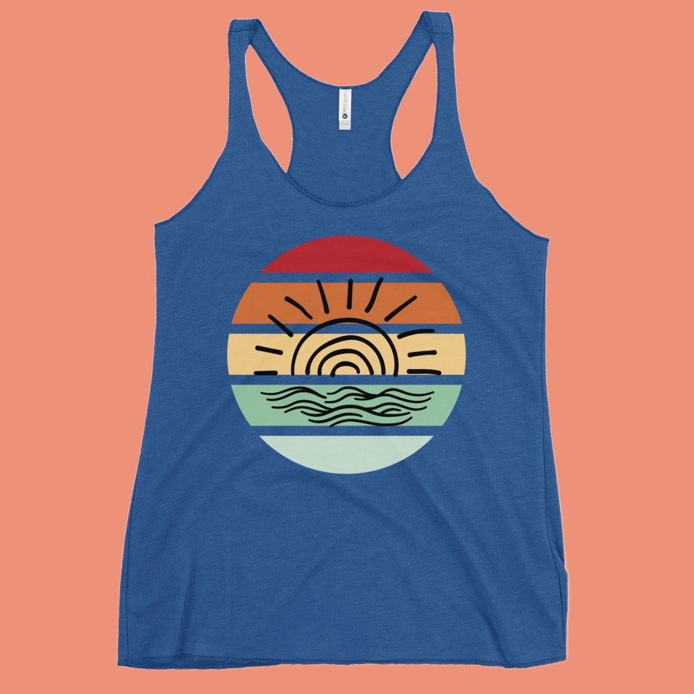 ON ISLAND TIME - Women's Racerback Tank.