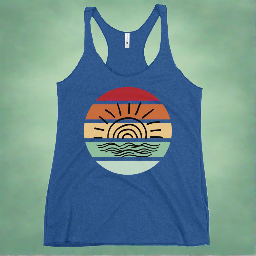 ON ISLAND TIME - Women's Racerback Tank.